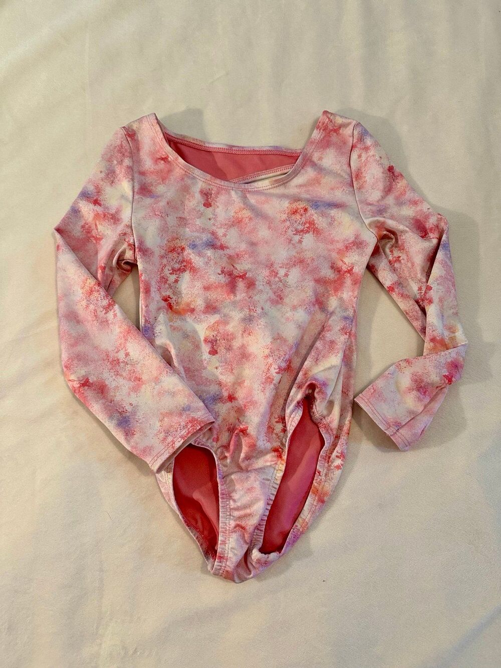 Cat & Jack Girls Gymnastics Dance Leotard Long Sleeve Pink Size 4/5